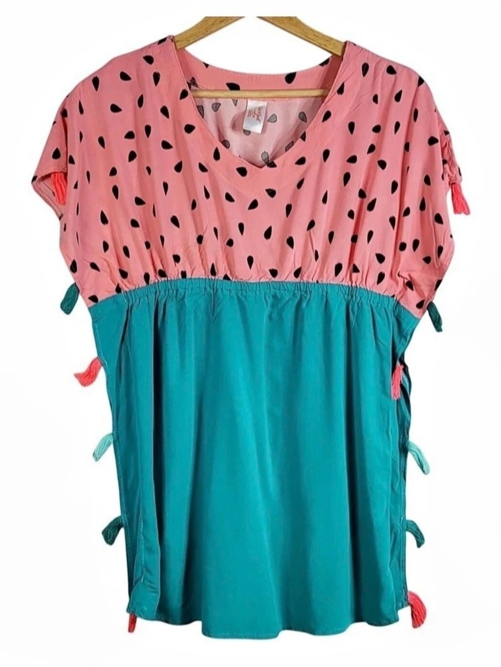 Cat & Jack Women's Pink & Blue Mini Dress Size XL (16)